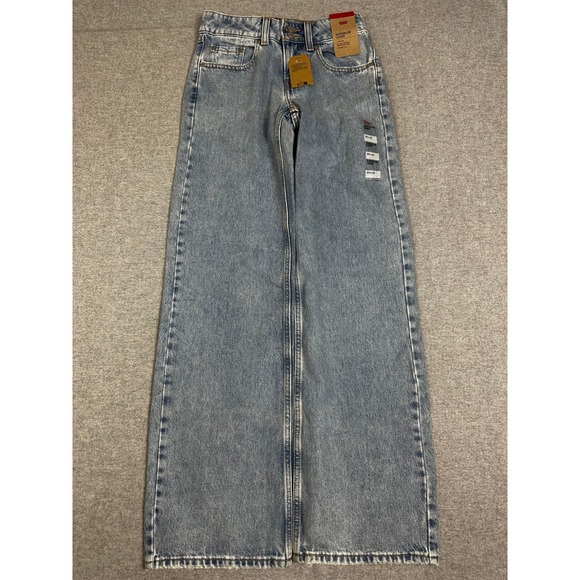 Levi's Denim - NWT Levis Low Loose Jeans Womens 24x32 Blue Superlow Wide Straight Leg